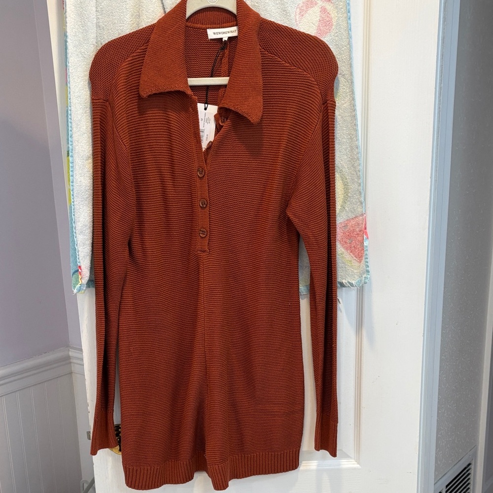 NWT WeWoreWhat Rust Romper